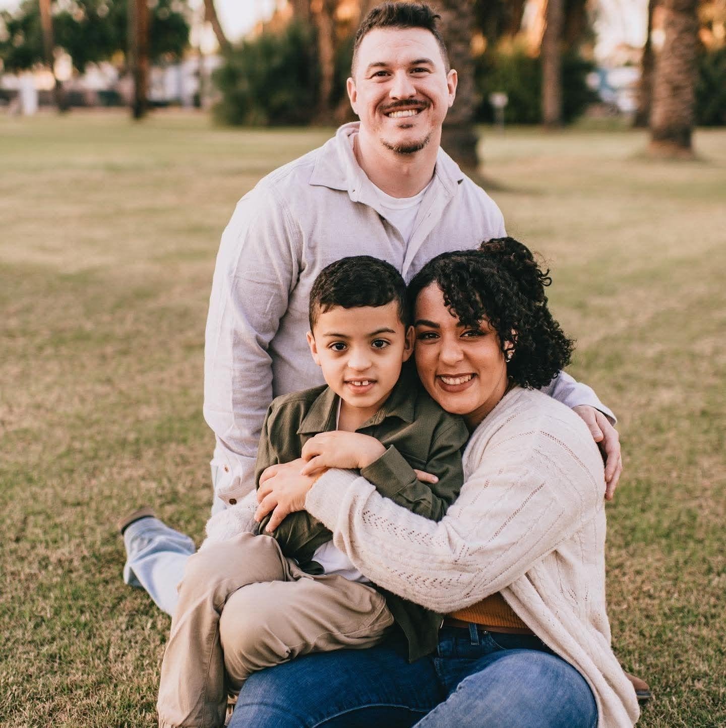 Caleb, Miriam, and their son